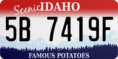 ID license plate 5B7419F