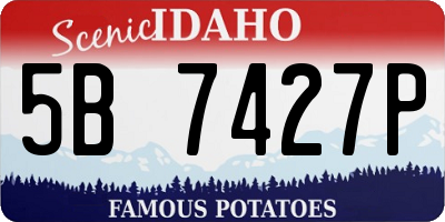 ID license plate 5B7427P