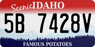 ID license plate 5B7428V