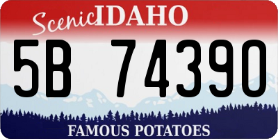 ID license plate 5B7439O