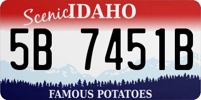ID license plate 5B7451B