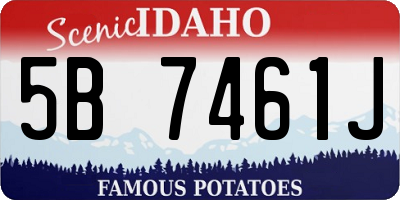 ID license plate 5B7461J