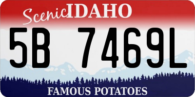 ID license plate 5B7469L