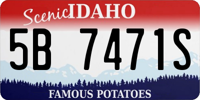 ID license plate 5B7471S