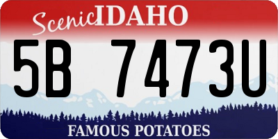 ID license plate 5B7473U