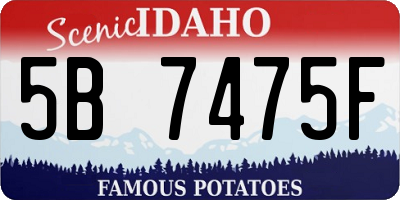 ID license plate 5B7475F