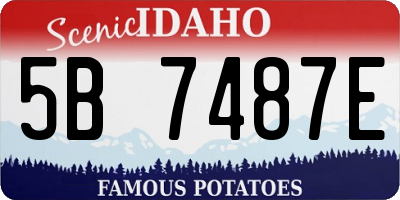 ID license plate 5B7487E