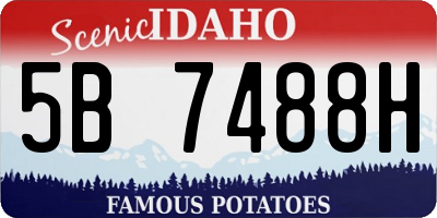 ID license plate 5B7488H