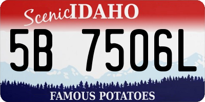 ID license plate 5B7506L