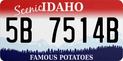 ID license plate 5B7514B