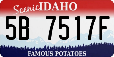 ID license plate 5B7517F