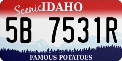 ID license plate 5B7531R