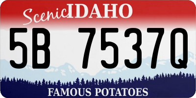 ID license plate 5B7537Q