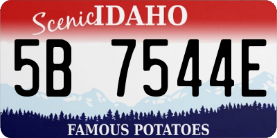 ID license plate 5B7544E