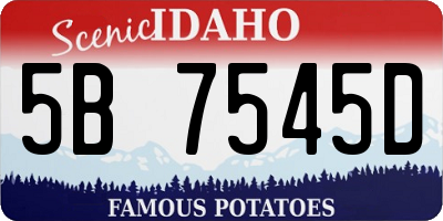ID license plate 5B7545D