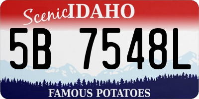 ID license plate 5B7548L