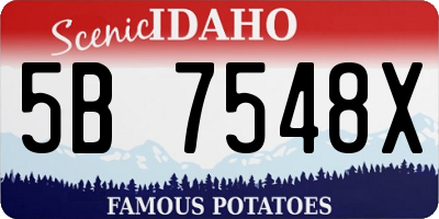 ID license plate 5B7548X
