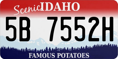 ID license plate 5B7552H