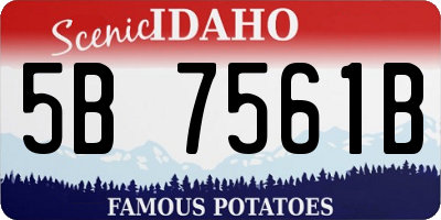 ID license plate 5B7561B