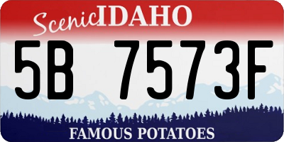ID license plate 5B7573F