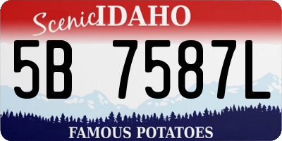 ID license plate 5B7587L
