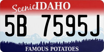 ID license plate 5B7595J