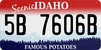 ID license plate 5B7606B