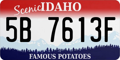ID license plate 5B7613F