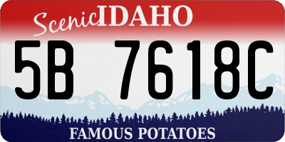 ID license plate 5B7618C
