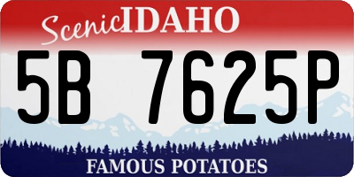 ID license plate 5B7625P