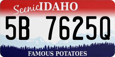 ID license plate 5B7625Q