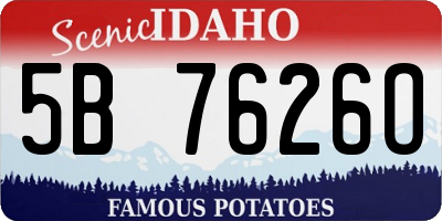 ID license plate 5B7626O