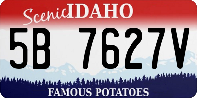 ID license plate 5B7627V