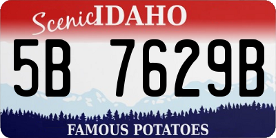 ID license plate 5B7629B