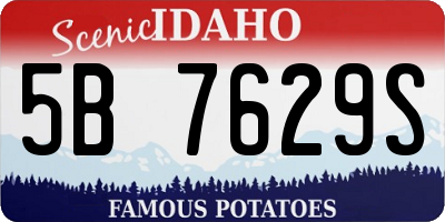 ID license plate 5B7629S