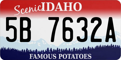 ID license plate 5B7632A
