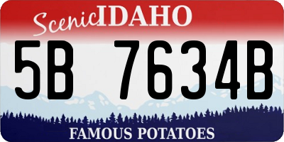 ID license plate 5B7634B