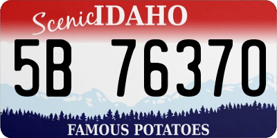 ID license plate 5B7637O