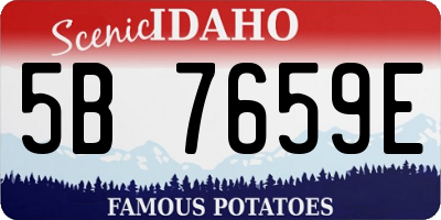 ID license plate 5B7659E
