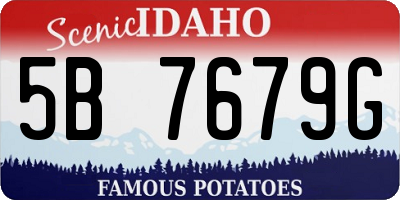ID license plate 5B7679G