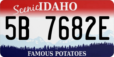 ID license plate 5B7682E
