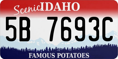 ID license plate 5B7693C