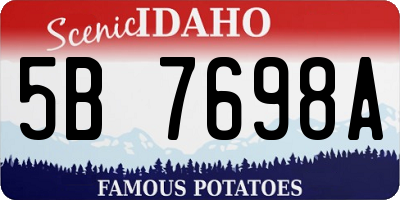 ID license plate 5B7698A