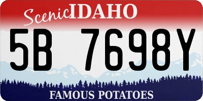 ID license plate 5B7698Y
