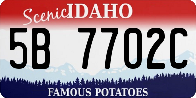 ID license plate 5B7702C