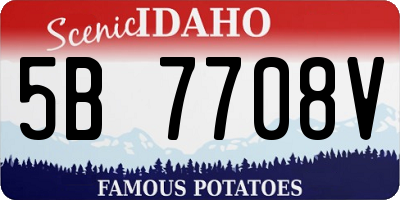 ID license plate 5B7708V