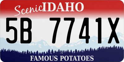 ID license plate 5B7741X