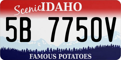 ID license plate 5B7750V