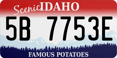 ID license plate 5B7753E