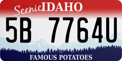 ID license plate 5B7764U